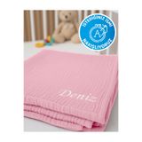destinyhometex (İstediğiniz ismi yazıyoruz) %100 Pamuk 4 Kat Muslin 100x120 Cm Bebek Yatak/kundak Örtüsü Nakışlı