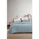 destinyhometex Koyu Mavi %100 Pamuk Waffle Tek Kişilik Saçaksız Yatak Örtüsü 160x240 Cm