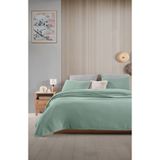 destinyhometex Mint Yeşili 4 Katlı Muslin %100 Pamuk Çift Kişilik Saçaksız Yatak Örtüsü/Pike 200 X 240cm