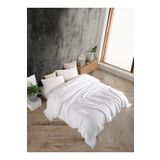 destinyhometex Saf Beyaz 4 Katlı Multi Muslin %100 Pamuk Çift Kişillik Yatak Örtüsü 200x240cm