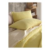 destinyhometex Sarı Renkli 4 Katlı Multi Muslin %100 Pamuk Çift Kişillik Yatak Örtüsü/Pike 230x250 Cm Battal Boy