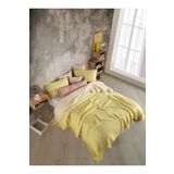 destinyhometex Sarı Renkli 4 Katlı Muslin %100 Pamuk Tek Kişillik Yatak Örtüsü/Pike 160x240cm