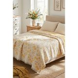 Destiva Home 5 Kat Dolgulu Müslin ÇiftKişilik Yatak Örtüsü 220x240 cm %100 Pamuk Çift Taraflı Pike Koltuk Örtüsü