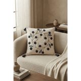 Destiva Home Renkli Akasya Punch Nakışlı Dekoratif Püsküllü Kırlent Kılıfı Pamuk 42 x 42 cm