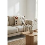 Destiva Home Renkli Modern Çiçekler Punch Nakışlı Dekorarif Püsküllü Kırlent Kılıfı Pamuk 42x42 cm