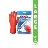 Destpak 1 ÇİFT Beybi Temizlik ve Bulaşık Eldiveni - Terletmez Pamuk Kaplı İç Yüzey (9-9.5 LARGE)