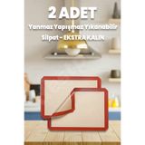 Destpak 2 ADET - Yanmaz, Yapışmaz, Tekrar Kullanılabilir, Erimez - Kullan Atma - Silikon Pişirme Matı