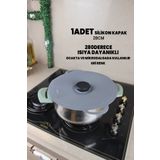 Destpak 28 CM Silikon Tencere Tava Kapağı - Güçlü Vakum - Hızlı Pişirme - Ocak, Mikrodalga Buzdolabı