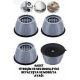 Destpak 4 Adet Titreşim Engelleyici Ayak - Kaymaz Beyaz Eşya Mobilya Altlığı Ayağı - Sert Kaliteli Plastik Ses Giderici Ayak
