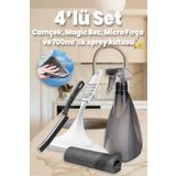 Destpak 4'lü Set Pencere Cam Temizleme Seti - Camçek, 700ml Sprey Kutu, Magic Bez, Micro Fırça
