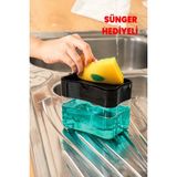 Destpak Basmalı Sünger Tutma Aparatı - Sünger Hediyeli - Deterjan Hazneli - Deterjanlı Sünger Tutucu - Dispanserli Süngerlik