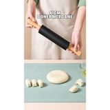 Destpak Döner Silikon Merdane - Bambu Saplı - Döner Merdane - Hamur Açıcı - Kolay Temizlenir - Ergonomik Sap