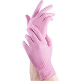 Destpak Toz Pembe Nitril Eldiven Pudrasız Eldiven - XS