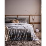 Destry Family Size%100 Pamuk Flanel Çarşaflı Nevresim Takımı - Gri