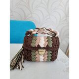 Desu Accessories Kadın Fıstık Model El Örgüsü Penye Ip Omuz ve El Çantası