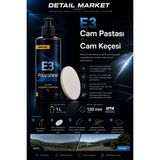 Detail Market Mirka E3 Cam Çizik Giderici Pasta 1 Lt ve Spta Cam Keçesi 130 mm Set