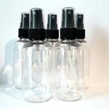 Detail Solutions 5 x 100 ml Açık PET boş plastik şişe siyah sprey ince Spray