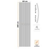 DETAYPOLİURETAN Mdf Ahşap Akustik Duvar Kaplama Paneli 60x280 Beyaz-