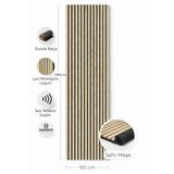 DETAYPOLİURETAN Mdf Ahşap Akustik Duvar Kaplama Paneli 60x280 Safir Meşe-