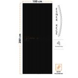 DETAYPOLİURETAN Mdf Ahşap Akustik Duvar Kaplama Paneli Cm - Siyah 100x280