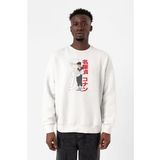 Detective Conan Anime Shinichi Kudo Beyaz Erkek 2ip Sweatshirt