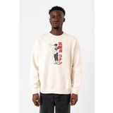 Detective Conan Anime Shinichi Kudo Ekru Erkek 2ip Sweatshirt
