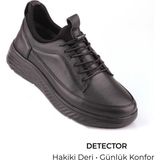 Detector Hakiki Deri • Özel Dokulu Tasarım • Ortopedik Ultra Hafif Erkek Ayakkabı (Premium Serisi) 1051-1 - Krem