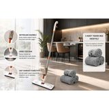 Deterjan Hazneli Sprey Mop Seti - 360 Derece Döner Başlıklı Püskürtmeli Mop, 3 Adet Mikrofiber Yedek Bezi Hediyeli Yüzey Temizlik Mopu, Parke, Fayans - Çok Renkli