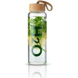 Detox Bambu Kapaklı Cam Matara 1000 Ml –,Isıya Dayanıklı, Borosilikat Cam, Doğal, Çevre Dostu, Sağlıklı Su Şişesi,Buzdolabı Suluk Suluğ