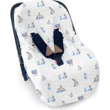 Deux Lapins %100 Bébé Lapin Müslin Ana Kucağı Kılıfı - Standart