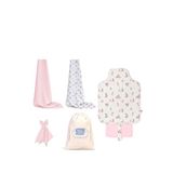 Deux Lapins %100 Bébé Lapin Rose Küçük Kız Bebek Hediyelik Seti - Pembe