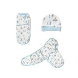 Deux Lapins %100 Bebe Lapin Bebek Kolay Kundak Ve Bere Seti - Mavi
