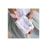DEUX LAPINS% 100 Pamuk Anne Müslin Emzirme Yastığı - Bébé Lapin Rose ARMCUSH1019