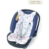 Deux Lapins %100 Pamuk Bébé Lapin Rose Kız Bebek Puset ve Oto Koltuk Minderi - Pembe - Standart