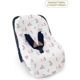 Deux Lapins %100 Pamuk Bébé Lapin Rose Müslin Ana Kucağı Kılıfı - Standart