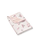 Deux Lapins %100 Pamuk Bebe Lapin Rose Çift Kat Müslin Bebek Battaniyesi 65 X 65 Cm - Pembe