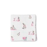 Deux Lapins %100 Pamuk Bebe Lapin Rose Müslin Bebek Örtüsü 120x120 Cm - Pembe