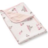 Deux Lapins %100 Pamuk Bebe Lapin Rose Pembe Çift Kat Müslin Bebek Battaniyesi 65 x 65 cm - Standart