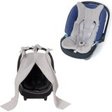 Deux Lapins %100 Pamuk Cotton Grey Puset Örtü & Minder Seti - Gri - Standart