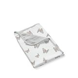 Deux Lapins %100 Pamuk Iconique Lapin Çift Kat Müslin Bebek Battaniyesi 65 X 65 Cm - Gri