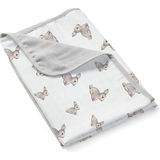 Deux Lapins %100 Pamuk Iconique Lapin Gri Çift Kat Müslin Bebek Battaniyesi 65 x 65 cm - Standart