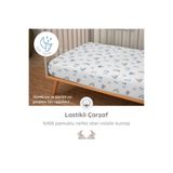 DEUX LAPINS% 100 Pamuk Lastikli Müslin Bebek Çarşaf LASCAR-BEL-000STD