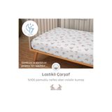 DEUX LAPINS% 100 Pamuk Lastikli Müslin Bebek Çarşaf LASCAR-BLR-000STD