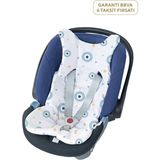 Deux Lapins %100 Pamuk Le Nazar Mavi Unisex Bebek Puset ve Oto Koltuk Minderi - Standart
