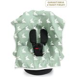 Deux Lapins %100 Pamuk Mono Lapin Matcha Green Pamuklu Müslin Puset & Oto Koltuk Örtüsü - Yeşil - Standart