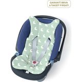 Deux Lapins %100 Pamuk Mono Lapin Matcha Green Puset ve Oto Koltuk Minderi - Standart