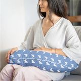 Deux Lapins %100 Pamuk Mono Lapin Royal Blue Pamuklu Müslin Bebek Emzirme Destek Yastığı - Standart