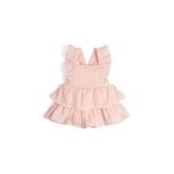 DEUX LAPINS% 100 Pamuk Müslin Bebek Fırfırlı Abiye Elbise ABYELB-INP-00612A