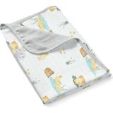 Deux Lapins %100 Pamuk Petits Caneton Çift Katlı Müslin Sarı Bebek Battaniyesi 65X65 cm - Standart