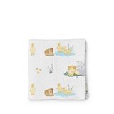 Deux Lapins %100 Pamuk Petits Caneton Müslin Bebek Bakım Örtüsü 120 X 120 Cm - Sarı